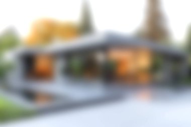 Doğal ışık ve açık alanlara vurgu yaparak tasarlanmış modern bir ev. Mimariyle doğayı harmanlayan huzurlu bir bahçe ortamı..