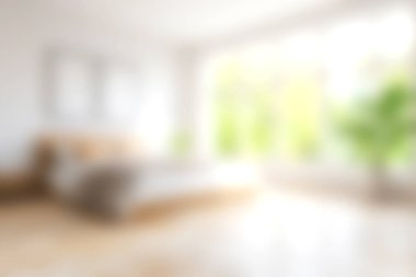 Parlak ve havadar modern bir yatak odası. Minimalist dekorlar sergiliyor. Geniş pencerelerden akan bol miktarda doğal ışık rahatlatıcı bir atmosfer yaratıyor..