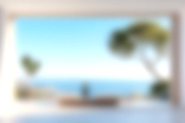 Doğanın ve sükunetin güzelliğini vurgulayan, geniş bir pencereden görülen çarpıcı bir kıyı manzarası. Rahatlama ve tatil ilhamı için mükemmel..