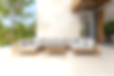 Rahat bir oturma yeri olan sakin bir açık alan, yemyeşil ve doğal ışık ile çevrili, rahatlama ve rahatlama için mükemmel..