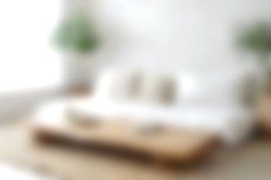 Minimalist tasarımı, doğal ışığı ve rahat dokuları olan sakin bir oturma odası keşfedin. Rahatlama ve modern estetik için ideal, bu alan rahatlık ve basitliği somutlaştırır..