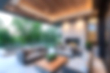 Bu resim modern mobilyaların ve yemyeşil yeşilliklerin yer aldığı rahat bir açık hava yaşam alanı sergiliyor. Rahatlamak ve misafir ağırlamak için mükemmel..