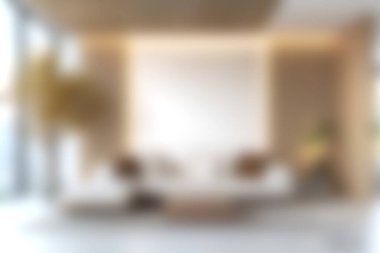 Bu resim nötr renkler, doğal ışık ve şık mobilyaların yer aldığı modern bir minimalist oturma odasını gösteriyor. Tasarım ilhamı için ideal.