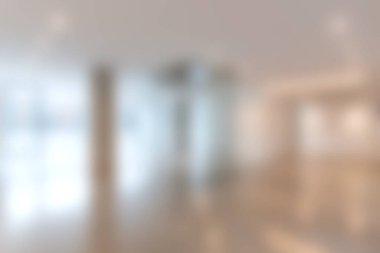 Parlak doğal ışık, cam duvarlar ve minimalist tasarımı olan modern bir ofis. Çağdaş çalışma ortamlarını göstermek için ideal.