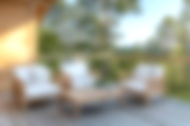 Bereketli yeşilliklerle çevrili rahat mobilyaların bulunduğu sakin bir açık alan. Doğanın kucaklamasında rahatlama ve keyif için idealdir..