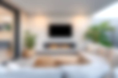 Güzel tasarlanmış, rahat mobilyaların sergilendiği modern bir oturma odası. Büyük bir televizyon ekranı ve düşünceli dekorlar. Huzurlu bir atmosfer yaratıyor..