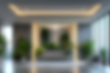 Modern bir iç tasarım, yeşil, zarif ışıklandırma ve minimalist dekorlarla dolu geniş bir oda sergiliyor, sakin ve davetkar bir ortam yaratıyor..