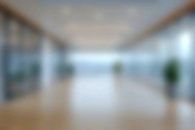 Bu resim, geniş pencereli, parlak ve havadar bir atmosfer sunan modern bir ofis alanı sergiliyor. İş konseptleri ve iş yeri tasarımları için ideal.