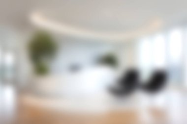 A bright and airy modern office interior featuring minimalist design elements, sleek furniture, and abundant natural light to create an inviting workspace atmosphere.