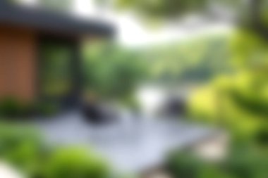 Bereketli yeşilliklerle çevrili, rahat bir göl manzarası sunan, şık sandalyeler sunan güzel bir açık hava verandası, dinlenmek için mükemmel..