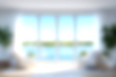 Doğal ışıkla dolu sakin ve davetkar bir iç mekan, çarpıcı bir manzara sergiliyor, barışçıl bir ortam yaratıyor..