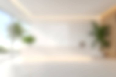 Bu resim, doğal ışık ve yeşil bitkilerle dolu parlak, minimalist bir iç mekan sergiliyor, dinginlik için mükemmel ve davetkar bir atmosfer yaratıyor..