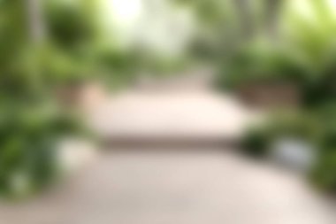 Bereketli yeşilliklerle çevrili davetkar ve sakin bir doğa yolu rahatlama ve keşfi davet eder. Bulanık arka plan, kaçmak için mükemmel sakin bir atmosfer yaratıyor..