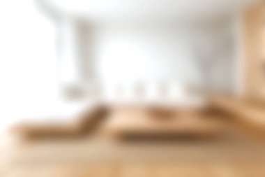 Doğal ahşap elementlere sahip minimalist bir tasarımın yer aldığı sakin ve davetkar bir oturma odası keşfedin. Parlak ışık sıcak atmosferi güçlendirir.