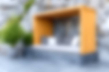 Bu görüntü, canlı sarı bir gölgeliğin yer aldığı modern bir açık hava sığınağını yakalıyor. Çevresi yeşilliklerle çevrili, sakin ve şehir ortamında rahatlamak ve keyif almak için davetkar bir alan yaratıyor..