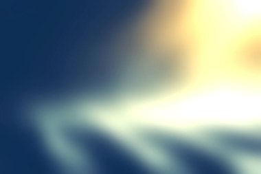 Sakin okyanus dalgalarının üzerine düşen ışık ışınlarının büyüleyici bir tasviri, mavi ve altın renklerin karışımı ile sakin ve rüya gibi bir atmosfer yaratıyor..