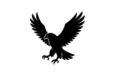 Siluet vektör çizim kartal