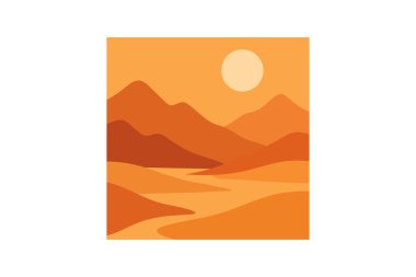 Desert Mountain vektör şablonu