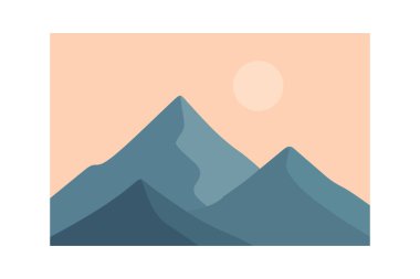 dağ manzarası vektör şablonu