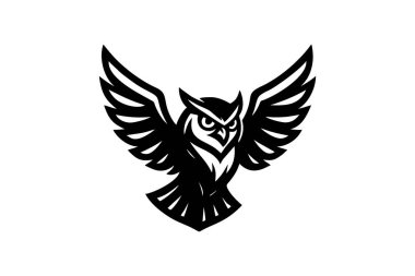 uçan baykuş vektör şablonu