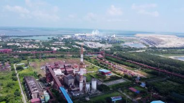 Fabrikanın ve Hindistan 'daki fabrikanın havadan görünüşü