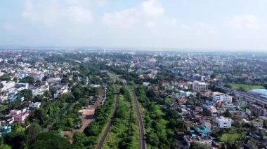 Odisha eyaletinin başkentinin havadan görünüşü