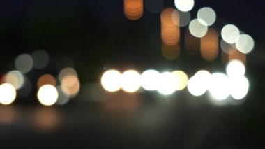 Bulanık şehir ışıkları, soyut arkaplan, gece