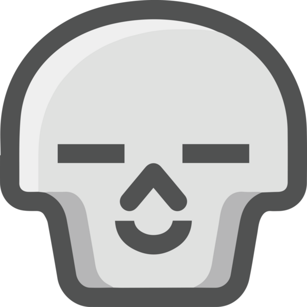 Modern Grafik ve Minimalist Tasarım ile Kalın Kafatası Simgesi Katı Renk İllüstrasyonu