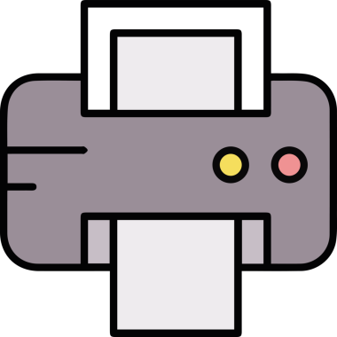 Basit Yazıcı Simgesi Simgesi Minimalist Tasarım ile PNG Biçiminde