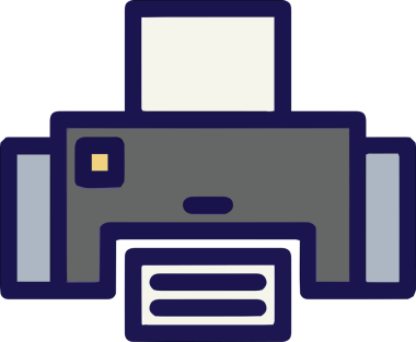 Basit Yazıcı Simgesi Simgesi Minimalist Tasarım ile PNG Biçiminde