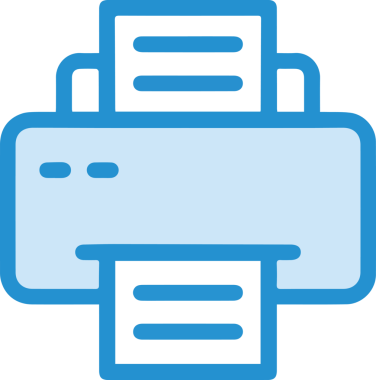 Basit Yazıcı Simgesi Simgesi Minimalist Tasarım ile PNG Biçiminde