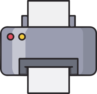 Basit Yazıcı Simgesi Simgesi Minimalist Tasarım ile PNG Biçiminde