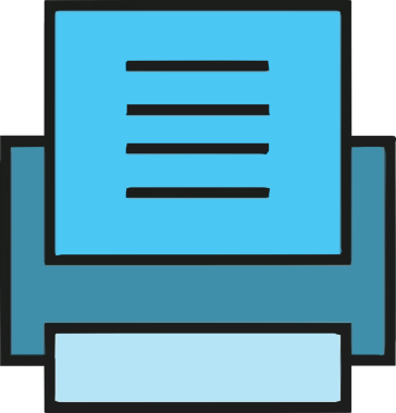 Basit Yazıcı Simgesi Simgesi Minimalist Tasarım ile PNG Biçiminde