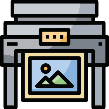 Basit Yazıcı Simgesi Simgesi Minimalist Tasarım ile PNG Biçiminde