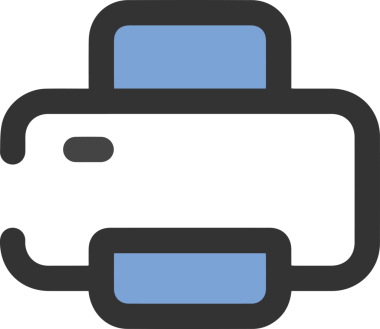 Basit Yazıcı Simgesi Simgesi Minimalist Tasarım ile PNG Biçiminde