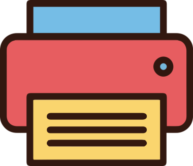 Basit Yazıcı Simgesi Simgesi Minimalist Tasarım ile PNG Biçiminde