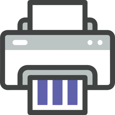 Basit Yazıcı Simgesi Simgesi Minimalist Tasarım ile PNG Biçiminde