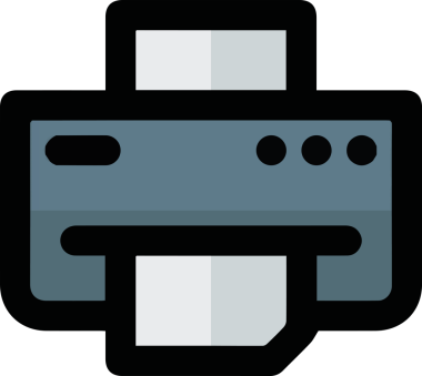 Basit Yazıcı Simgesi Simgesi Minimalist Tasarım ile PNG Biçiminde