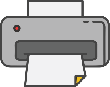 Basit Yazıcı Simgesi Simgesi Minimalist Tasarım ile PNG Biçiminde