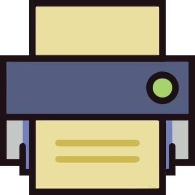 Basit Yazıcı Simgesi Simgesi Minimalist Tasarım ile PNG Biçiminde