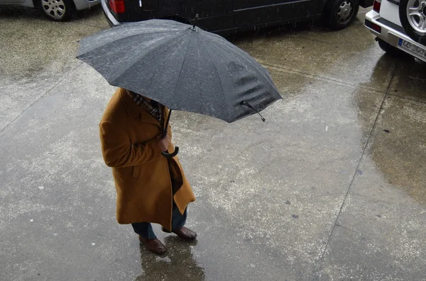 Heavy rain in Coimbra Portugal