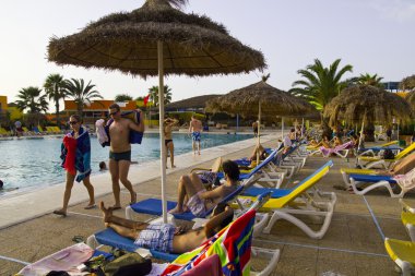 Tourist resort in Tunis Tunisia clipart
