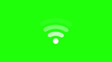 Yeşil Ekran Arkaplanında Wifi Sinyal Simgesi CanlandırmasıName