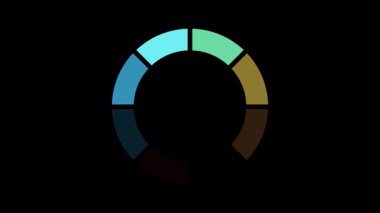 Karanlık Arkaplanda Dairesel İlerleme Halkası Canlandırması