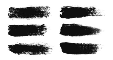 Hand drawn set of grunge ink brush strokes and lines. Vector collection of doodle brush textures, pencil and marker strokes.