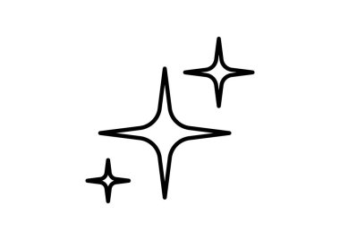 A simple vector graphic featuring three black star icons on a white background. Perfect for adding a touch of sparkle to your designs, especially for Christmas and New Year projects.