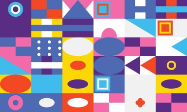 Soyut geometrik renkli kompozisyon arkaplanı