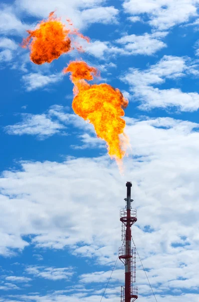 Combustión de gas asociado — Foto de Stock