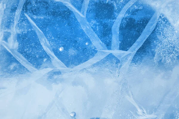 Abstraktní Pozadí Ledu Modré Pozadí Trhlinami Povrchu Ledu — Stock fotografie