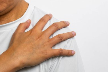 Omuz ağrısı ve kas gerilimi tıbbi bakım, sağlık tedavisi ve cilt bakımı konfor, iyileşme ve iyileşme için çözümler.